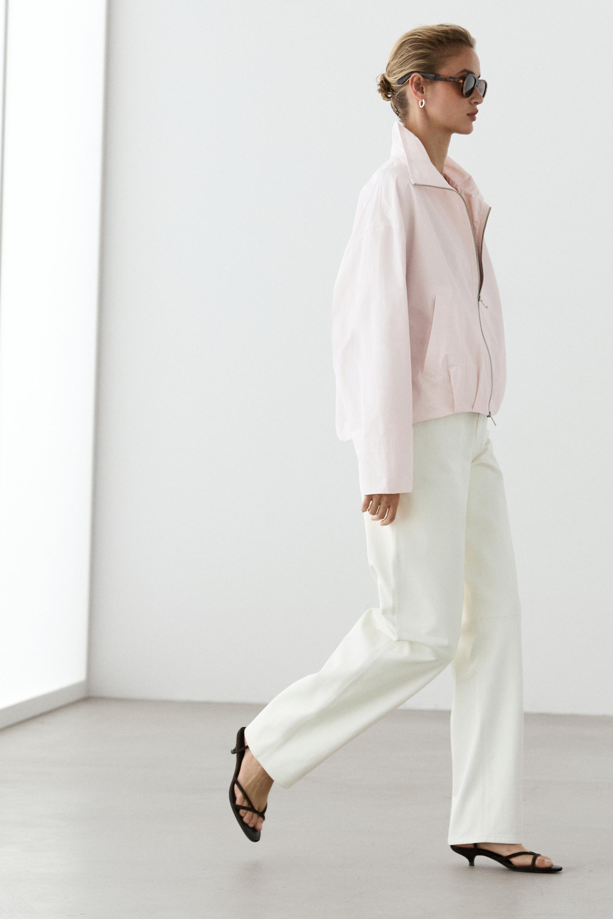 High neck bomber jacket